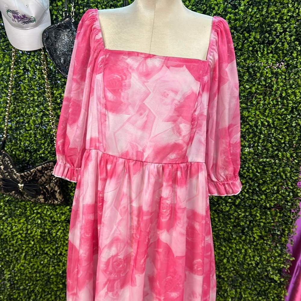 Bright Pink Rose Dress - Vibrant, Elegant & Perfect for Every Occasion - Picture 7 of 8